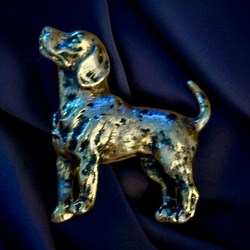 Vintage Jolle gold tone Beagle/Hound Dog brooch